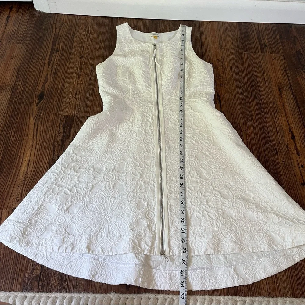 Leifsdottir High Tea Fit and flare Cocktail Dress in White Size 4 - Picture 4 of 12